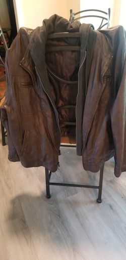 Kenneth Cole Reaction leather coat