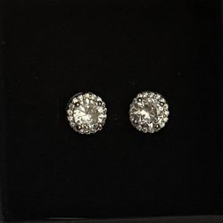 Zirconia Silver Stud Earrings