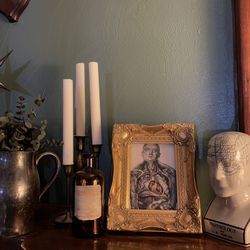 Anatomical Print In Golden Frame