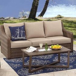 New 2PC Conversation Patio Set, Beige 