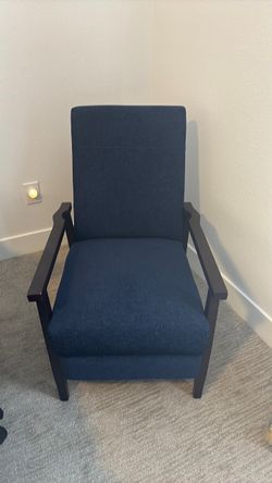 Navy Blue Upholstered Accent Chair