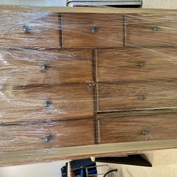 9 Drawer Wood Dresser