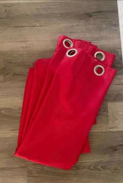 Red Grommet curtains