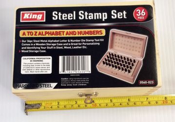 STEEL STAMP SET LETTERS N NUMBERS