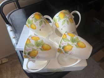 4 tazas limoncello Princess House