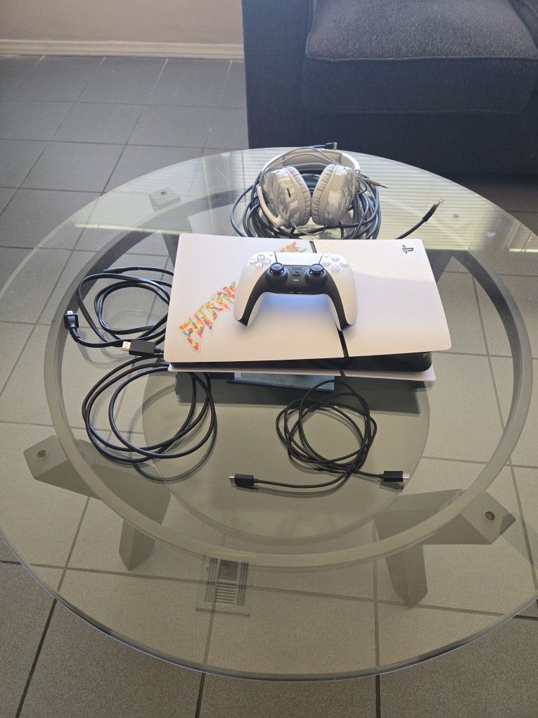 PS5 Digital and Turtle Beach Headphones