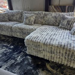 The BIGGEST! Brand New Byers Market SILVER ICE SUPER SIZED 3pc Sectionals (Tax included)