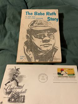 1969 first day issue Babe Ruth Envelope and the babe Ruth story (book)