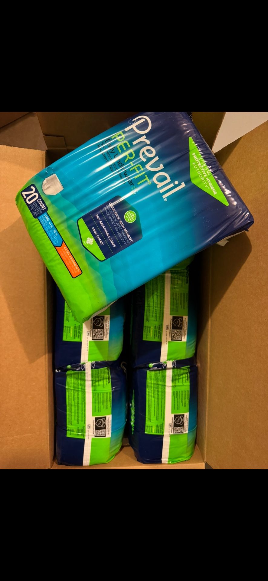 Adult diapers size large have 7packs ($6 per pack) PRICE FIRM