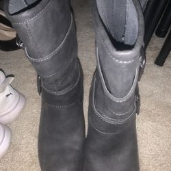 High Heel Gray Boots 