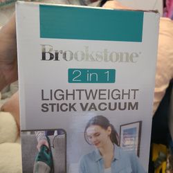 Brookstone 2 In 1 Lightweight Stick Vacuum 13 Feet Cord. New