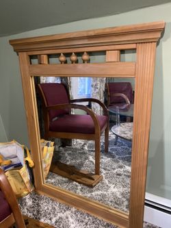 Hard Wood Framed Mirror 