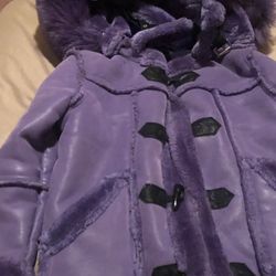 Jordan Craig Girls Purple Fur Hoodie Winter Coat