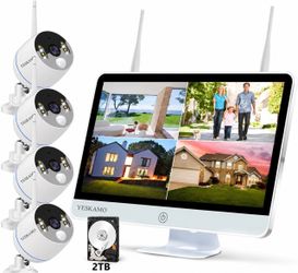 WiFi Security Camera System Outdoor Wireless PTZ 8CH NVR 2TB Night Vision