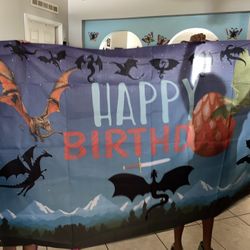 Dragon Birthday Banner