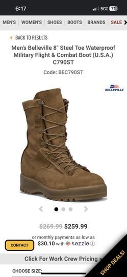 Belleville Army Military Boots Size 11.5 Menās
