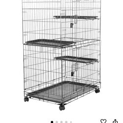 Cat, ferret, bird cage 