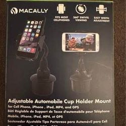 Macally Adjustable Car Phone Holder (cup style holder mount)
