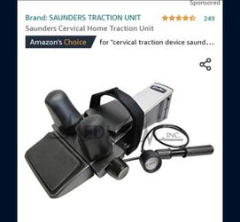 NEW NEVER OPENED PROFESIONAL SAUNDERS CERVICAL TRACTION DEVICE WITH CASE

