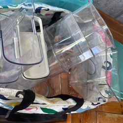 Bag of Various Containers And Mugs