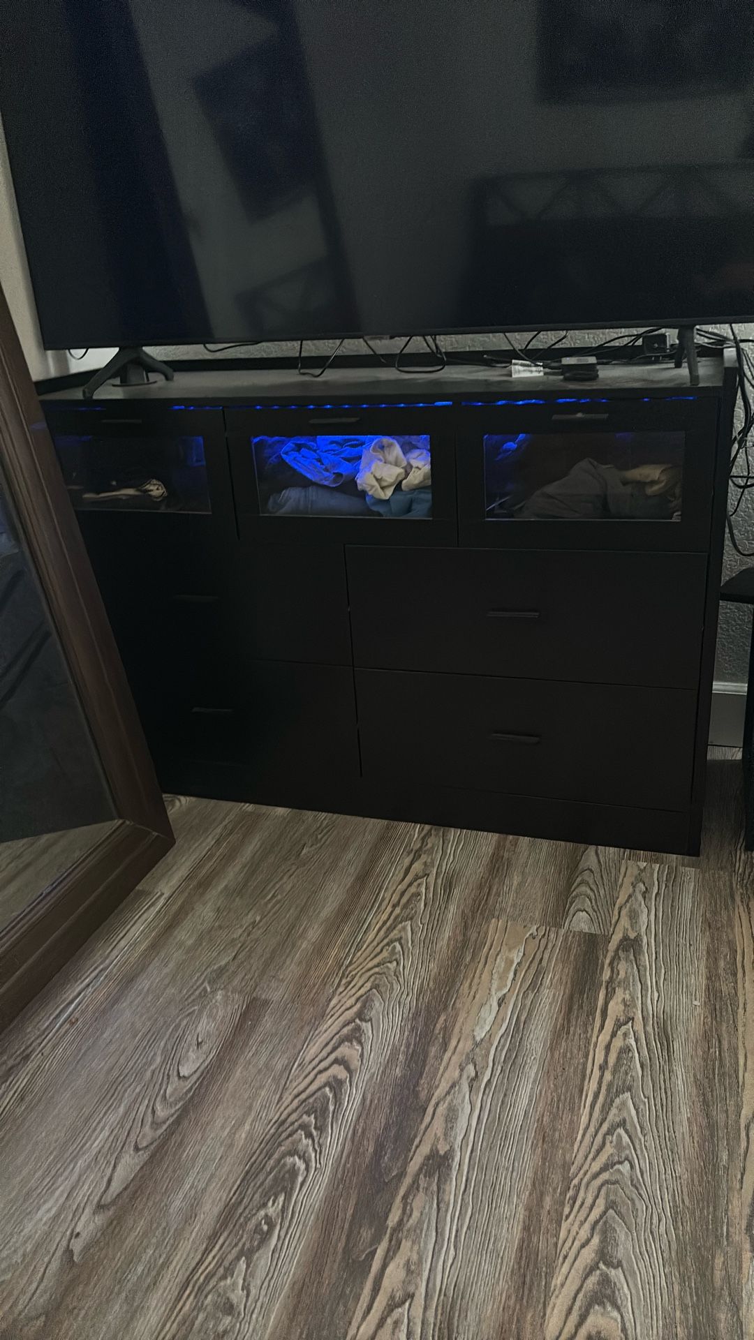 Black Dresser With LEDS