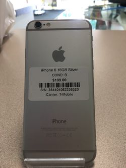 SILVER IPHONE 6 WITH 16GB! (T-MOBILE)