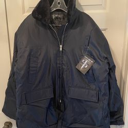 NWT- Tact Squad- Security Parka with removable hood -Navy/Black -Medium