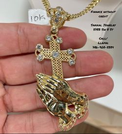 14 And 14K Gold Chain With Pendant. Finance For $79