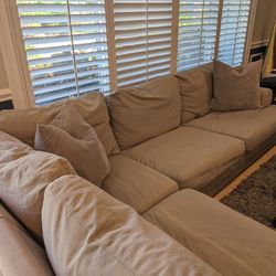 Large Gray Sectional Couch 