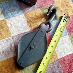 Vintage Heavy Duty Pulley With Hook 