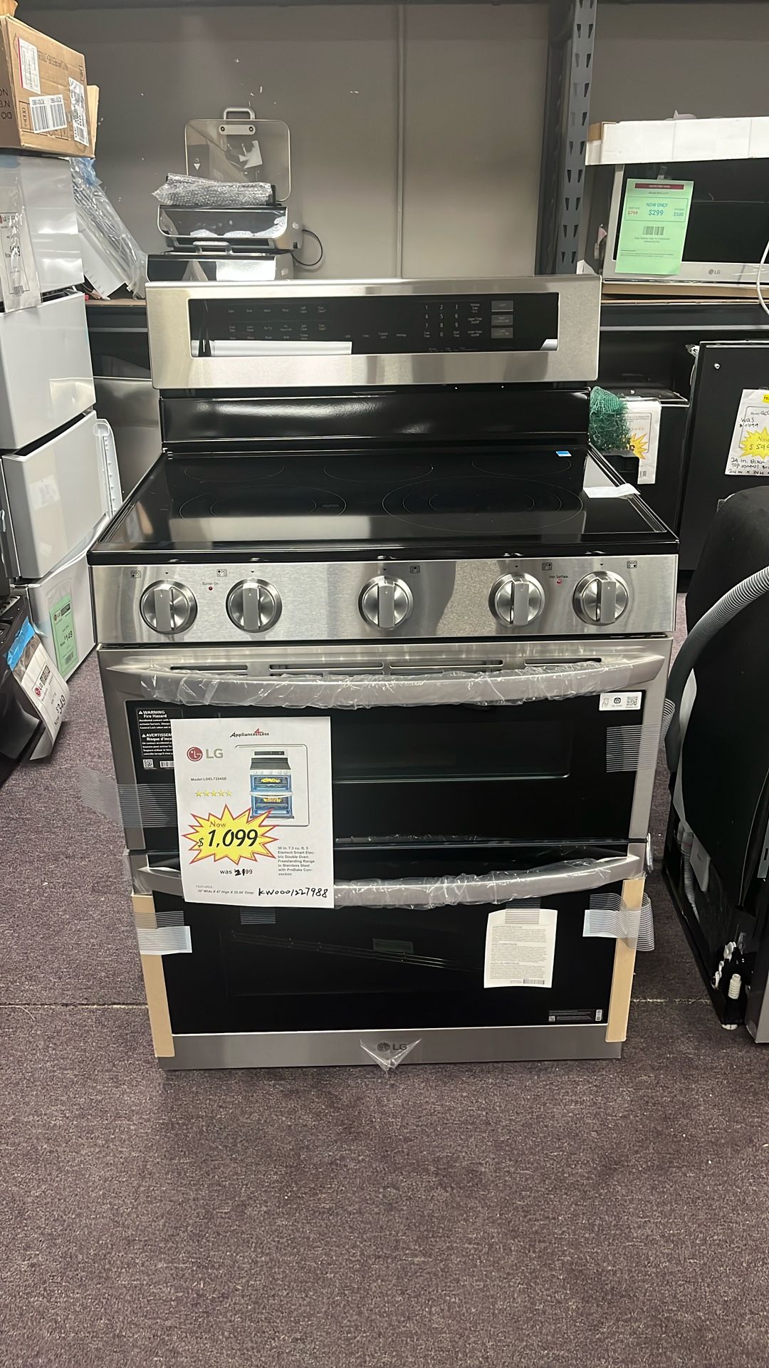 Stove Double Oven New Open Box 1 Year Warranty