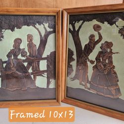 Vintage Copper Wall Art - Southern Belle and Gentlemen