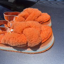Uggs Orange Sandals Size 7 Cute