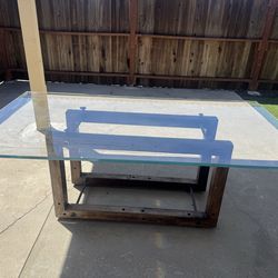 Glass dining table