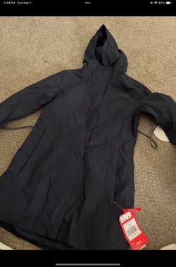The North Face Women's City Midi Trench Size S Waterproof Hooded Blue NWT $149 