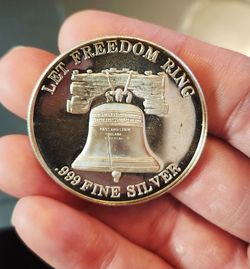 Vintage 1 oz .999 silver round "Let Freedom Ring"