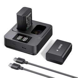 llano 2-Pack NP-FW50 Batteries & 20W Fast Charger Set - for Sony Alpha