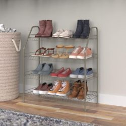 4 Tier Metal Shoe Rack