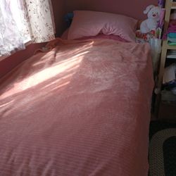 Twin Bed Bedroom Set, Light Brown 