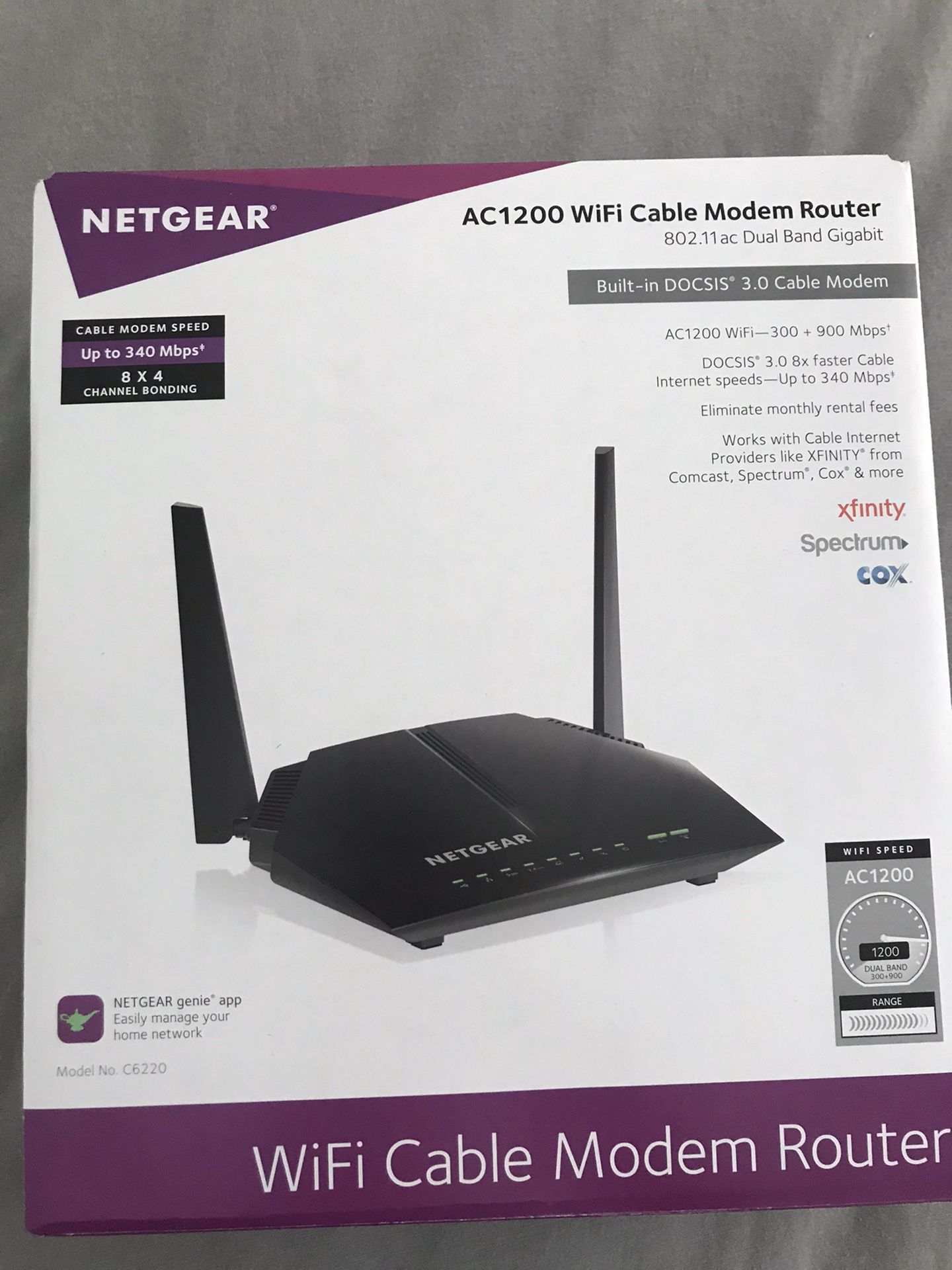 Netgear AC1200 WiFi Cable Modem Router