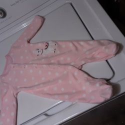 3 Month Old Baby Girl Plush Feeted P.J.'s