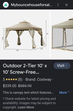 Outdoor 10x10  2-Tier Canopy Shade Tent New In Box 