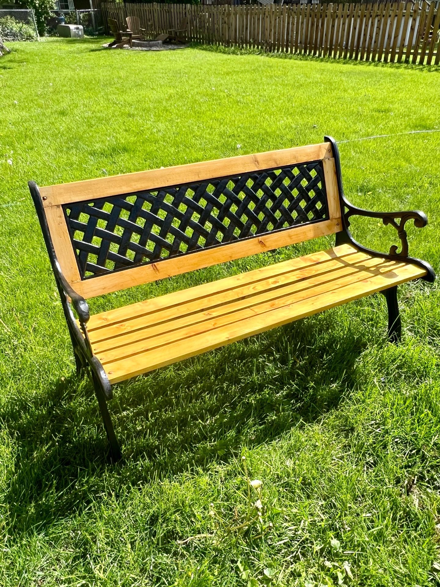 Cast iron bench