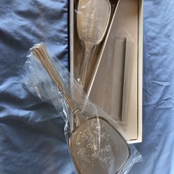 Vintage and mirrors and a brush Silver