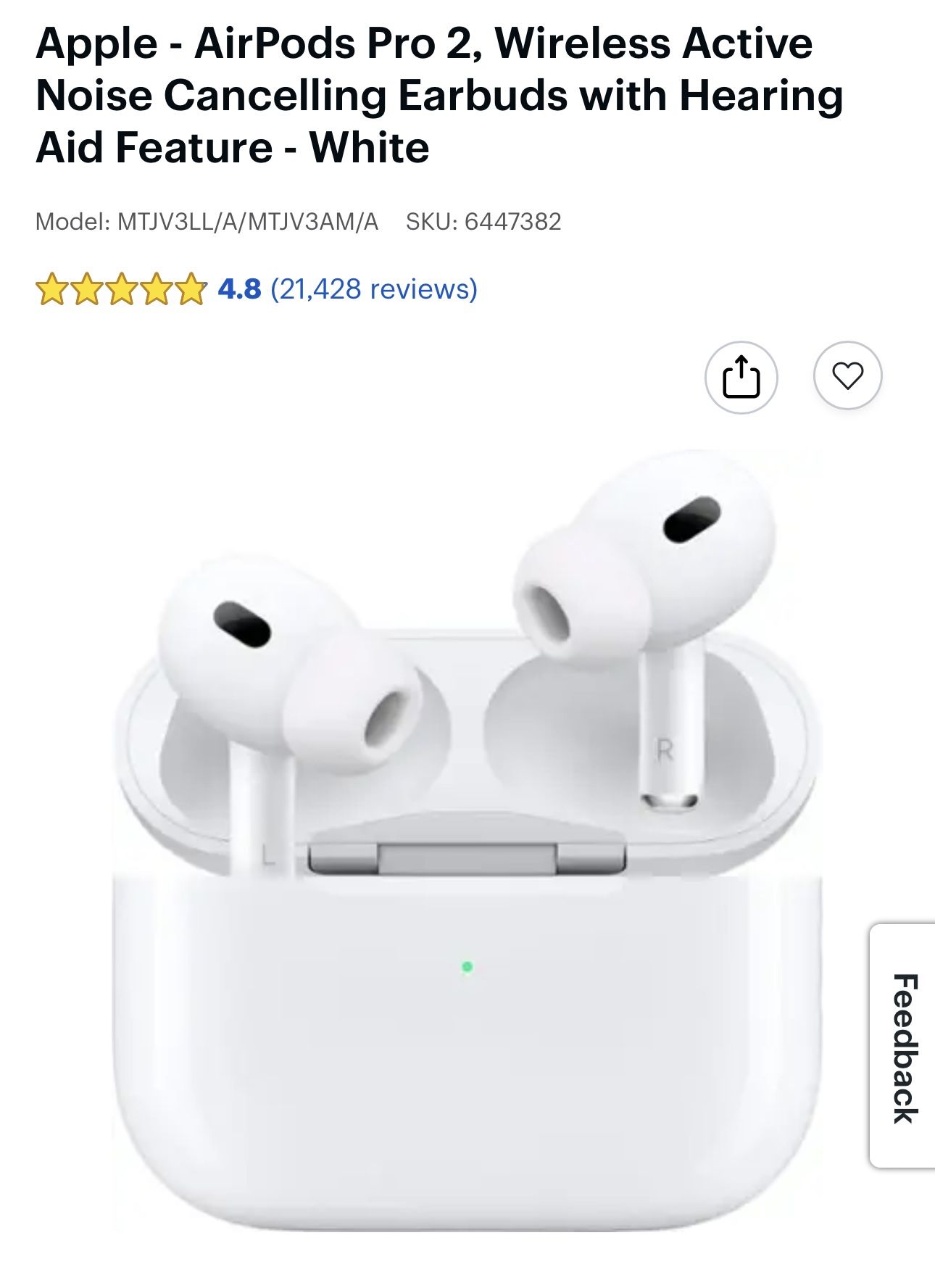 Apple AirPod Pro 2 Wireless Headphones