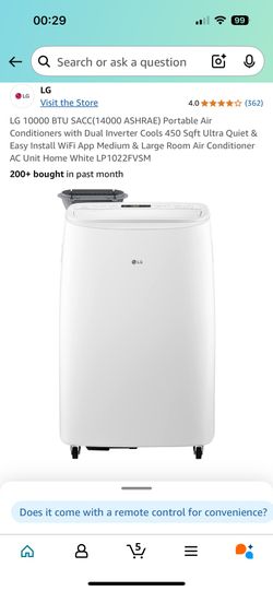 LG Portable Air Conditioners with Dual Inverter Cools