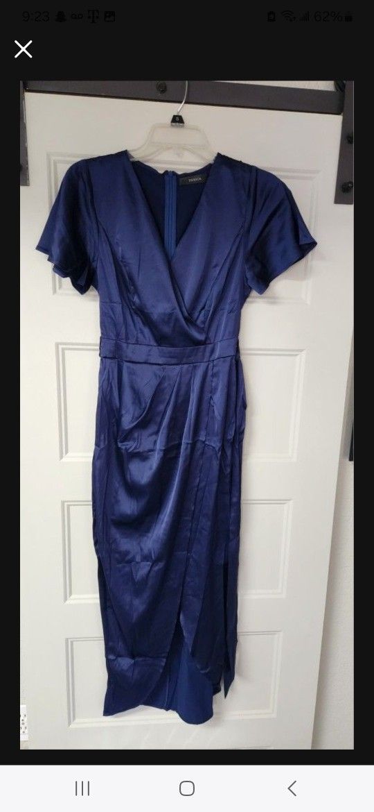Small Royal Blue Silk Dress