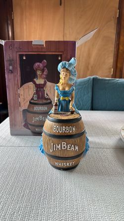 Jim Bean, bourbon whiskey saloon, girl decanter