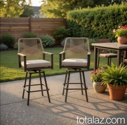 Outdoor High Back Swivel Chair