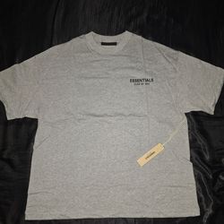 Fear of God Essentials Shirt, Light Heather Grey, Size M, L, & XL